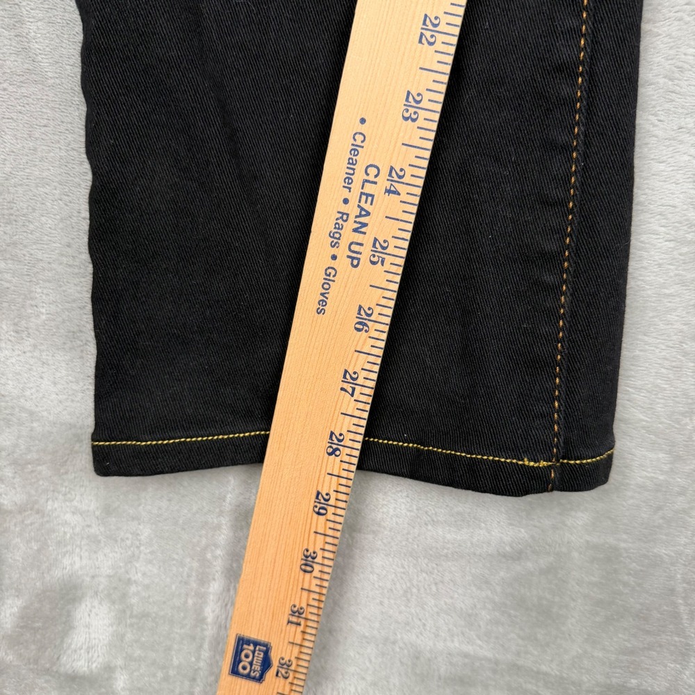 True Religion Billy Relaxed Bootcut Jeans Black Orange Contrast Stitch Mens 31 - Picture 13 of 15